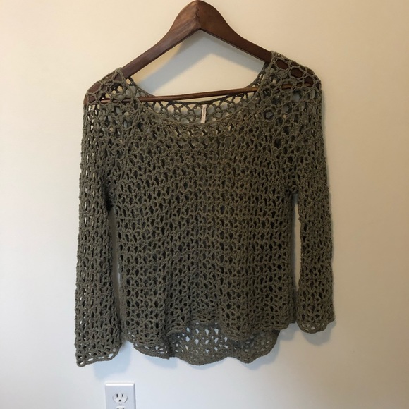 Free People Sweaters - Free People green knit sweater